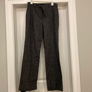 Zara grey checkered trousers mid rise boot cut.
